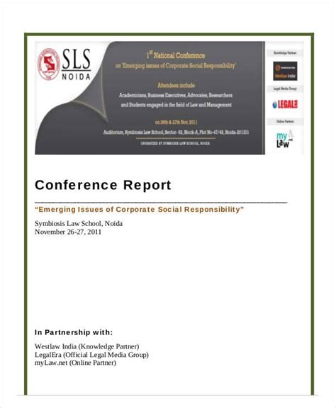 conference report template free download